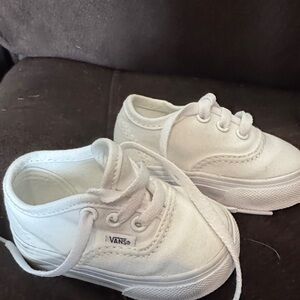 Vans Kids All-White Sneakers size 2 infants